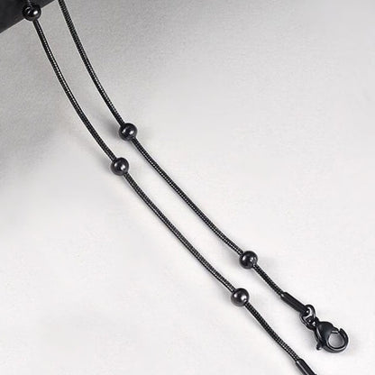 Fashion stainless steel round snake bag bead chain multi-color accessory chain necklace collarbone chain